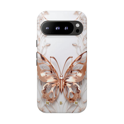Rose Gold Butterfly Google Pixel Tough Case