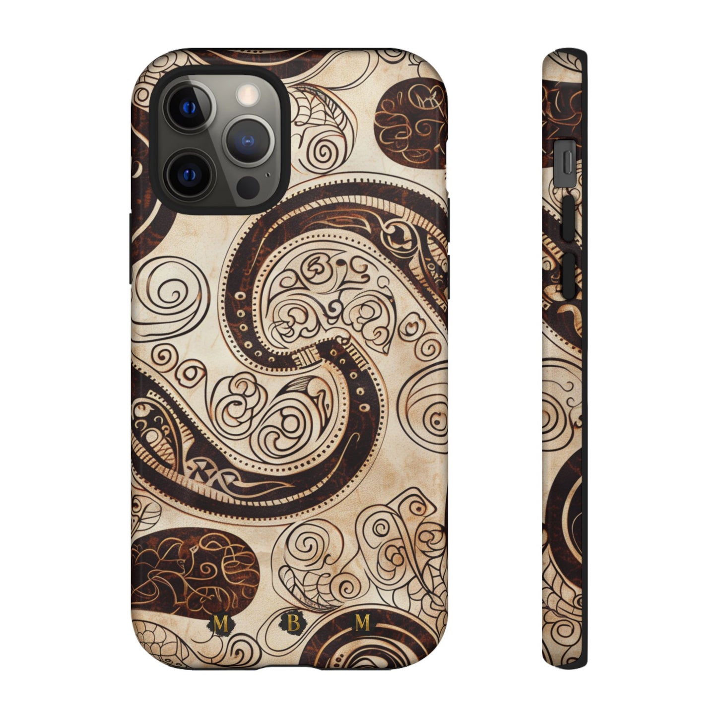 Sepia Scroll iPhone Tough Case