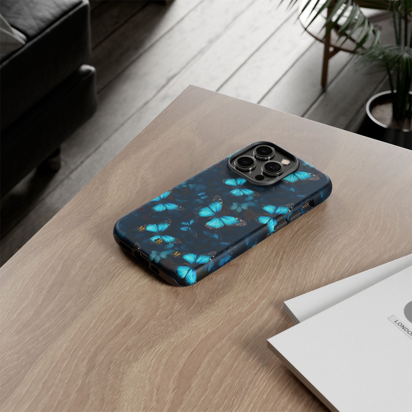 Blue Butterflies iPhone Tough Case