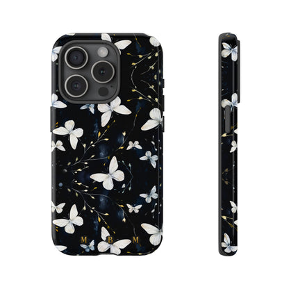 White Butterflies iPhone Tough Case