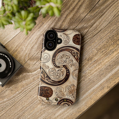 Sepia Scroll iPhone Tough Case