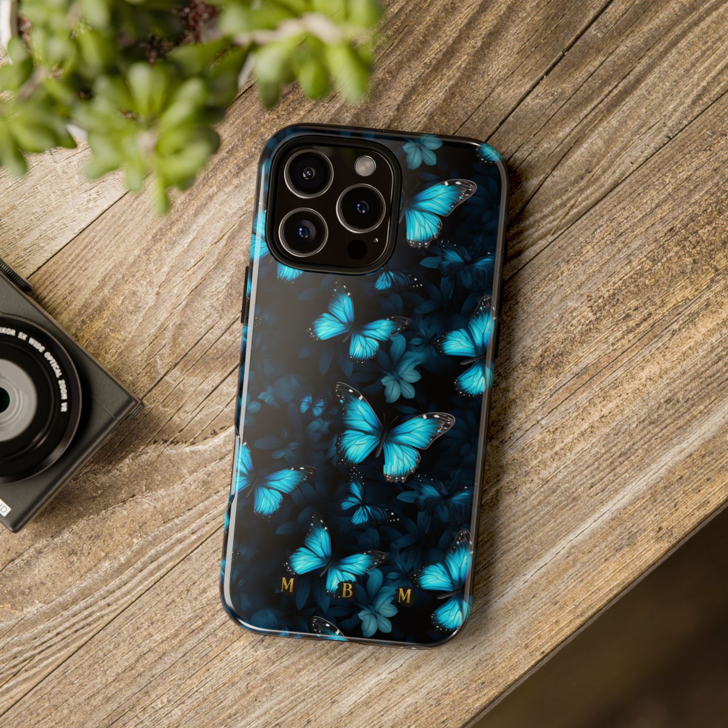 Blue Butterflies iPhone Tough Case