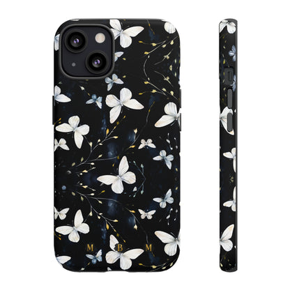 White Butterflies iPhone Tough Case
