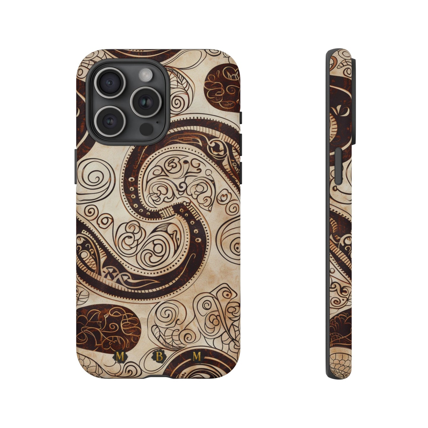Sepia Scroll iPhone Tough Case