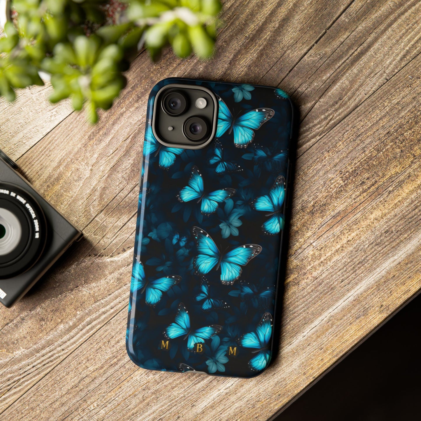 Blue Butterflies iPhone Tough Case