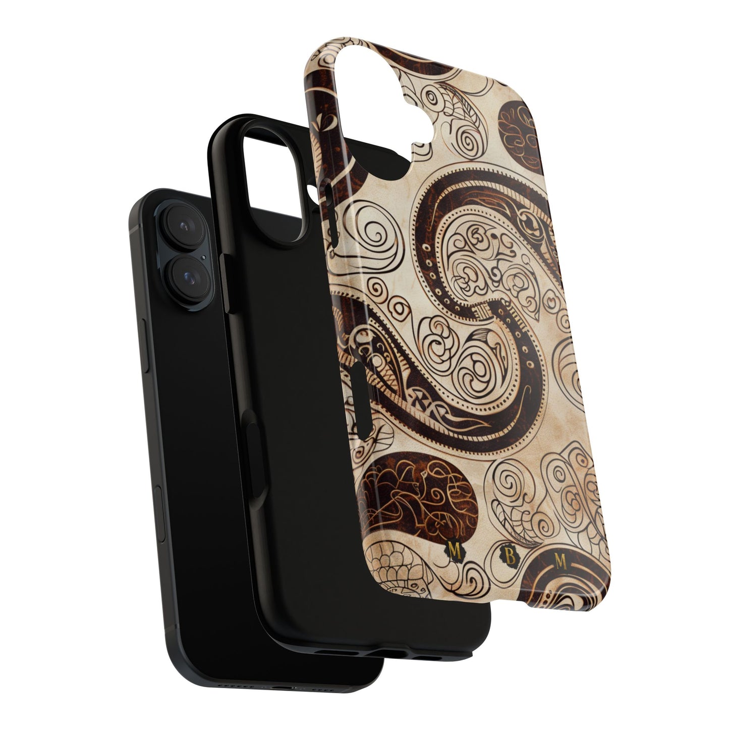 Sepia Scroll iPhone Tough Case