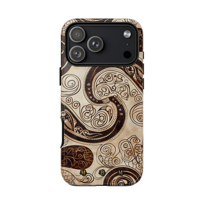 Sepia Scroll iPhone Tough Case
