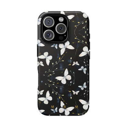 White Butterflies iPhone Tough Case