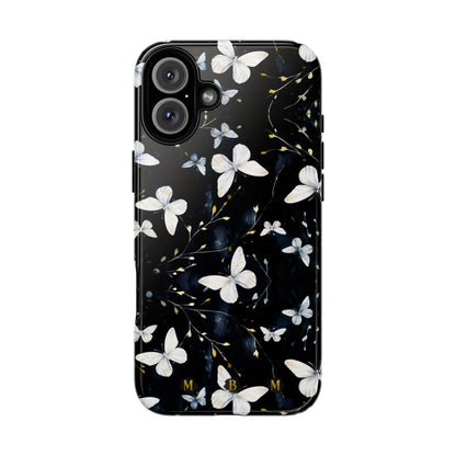 White Butterflies iPhone Tough Case