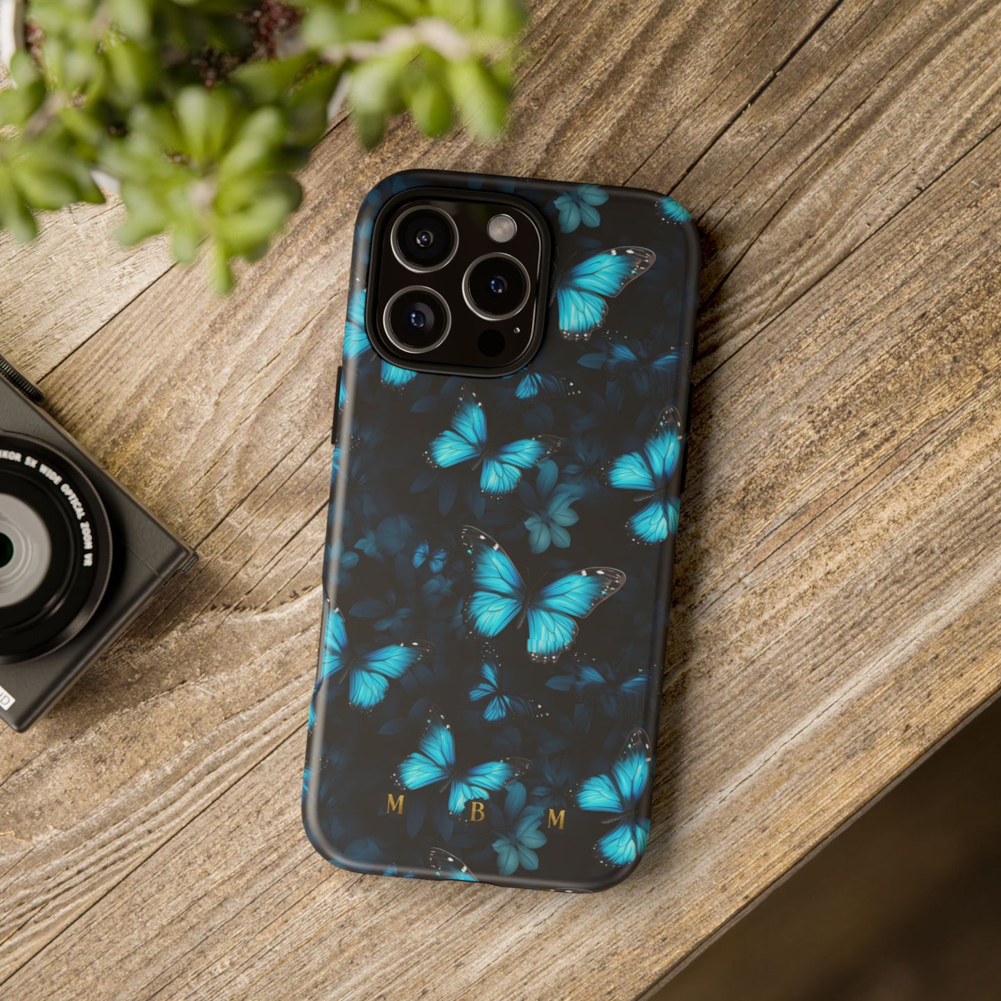 Blue Butterflies iPhone Tough Case