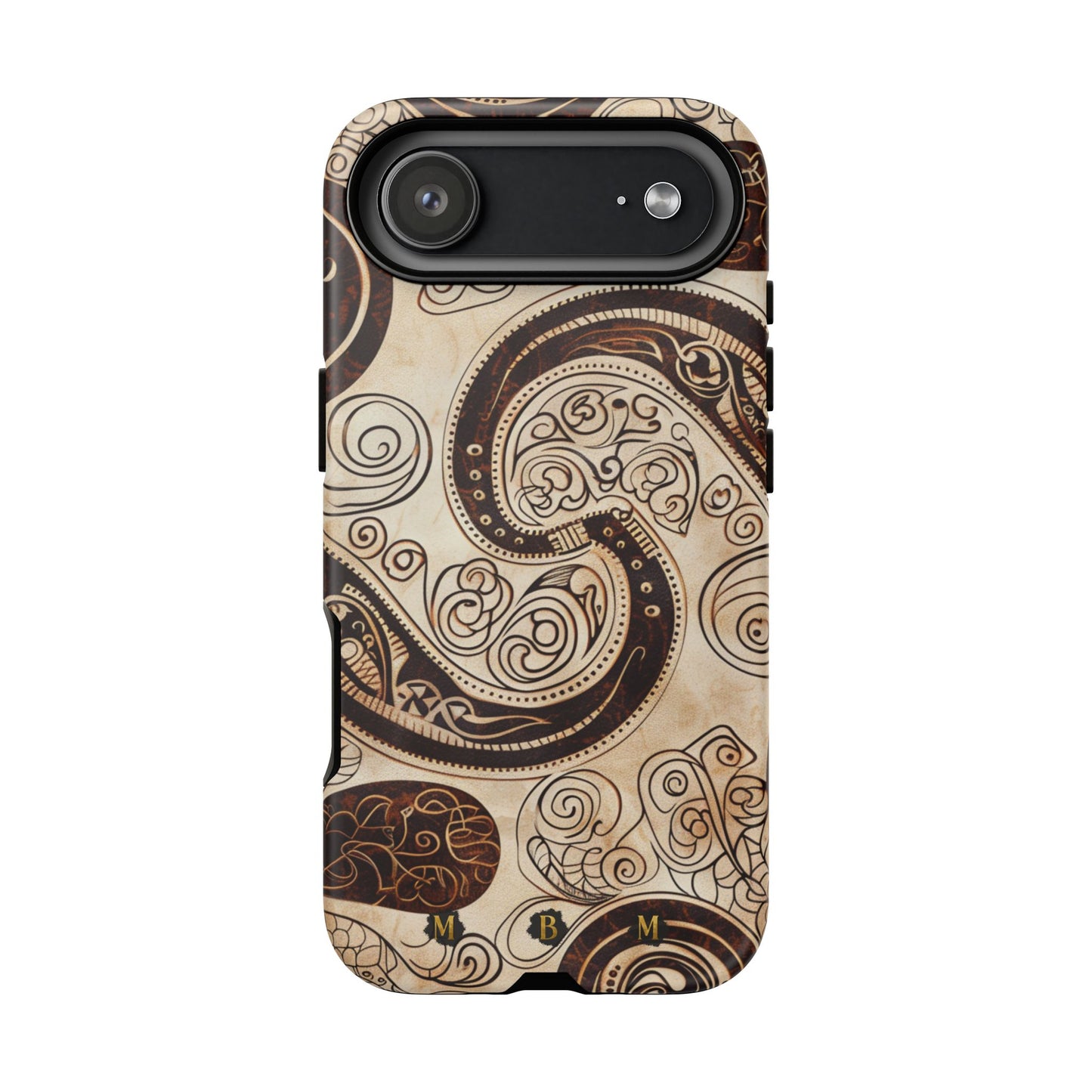 Sepia Scroll iPhone Tough Case