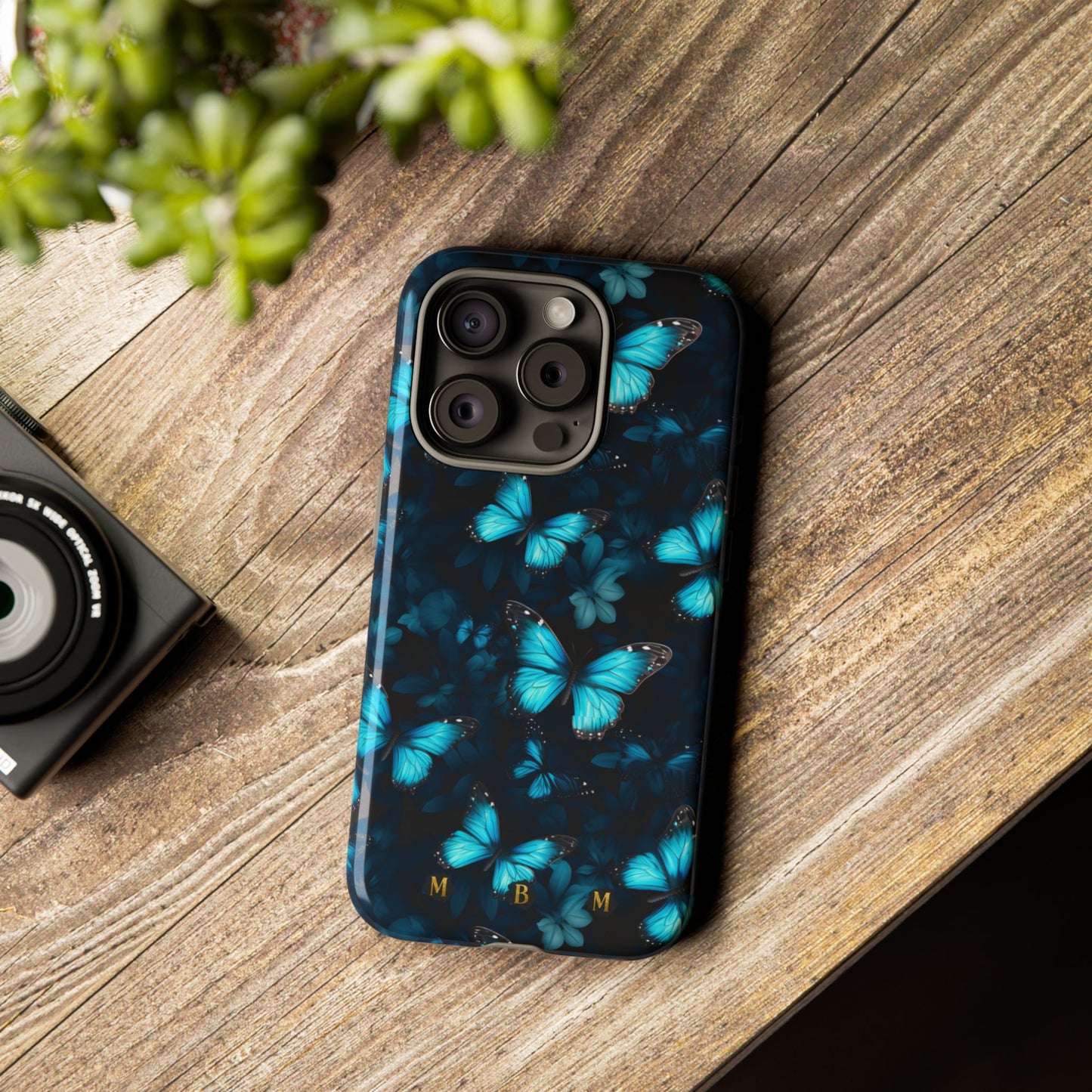 Blue Butterflies iPhone Tough Case