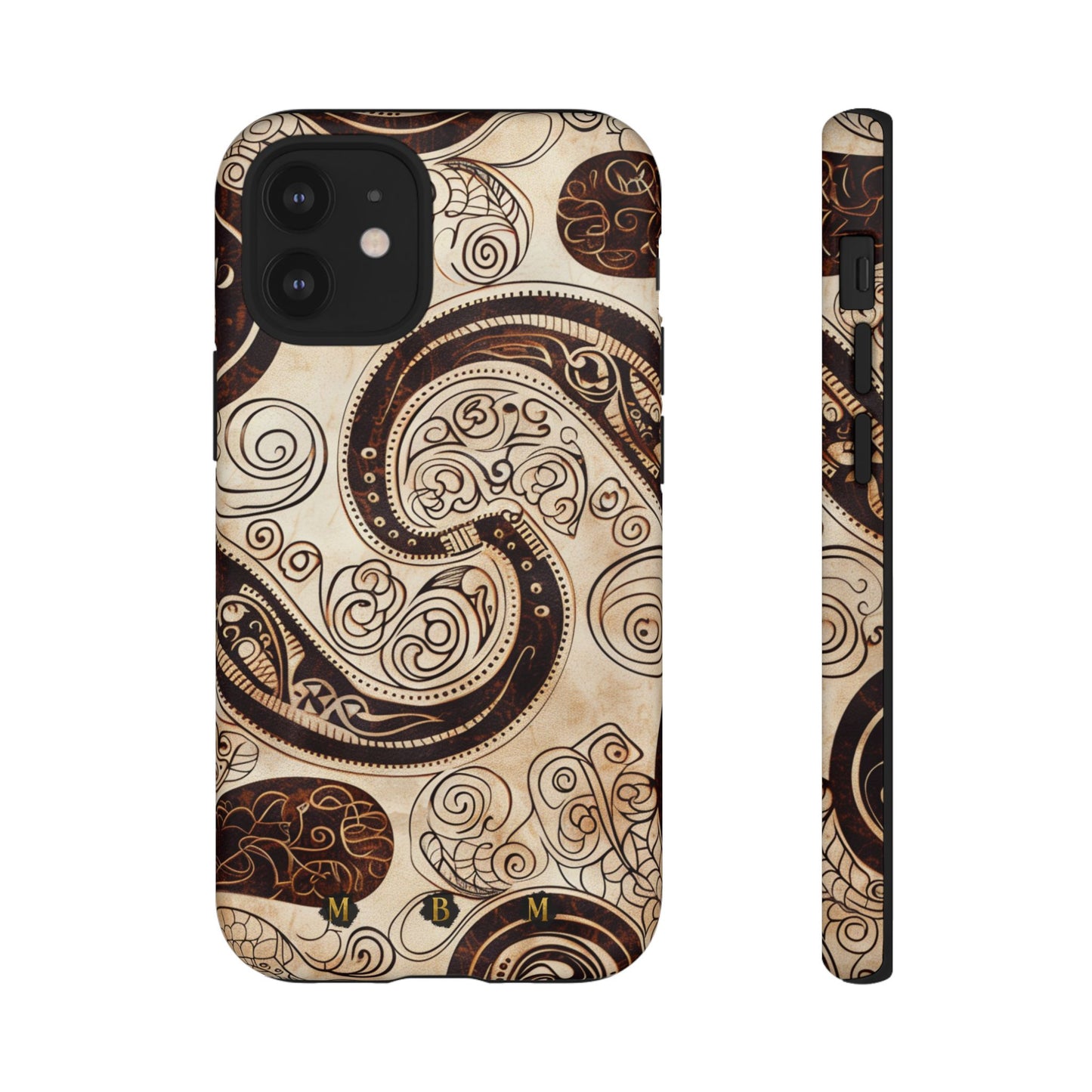 Sepia Scroll iPhone Tough Case