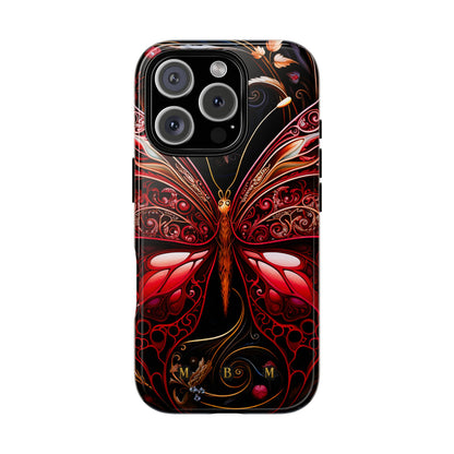 Red Butterfly iPhone Tough Case