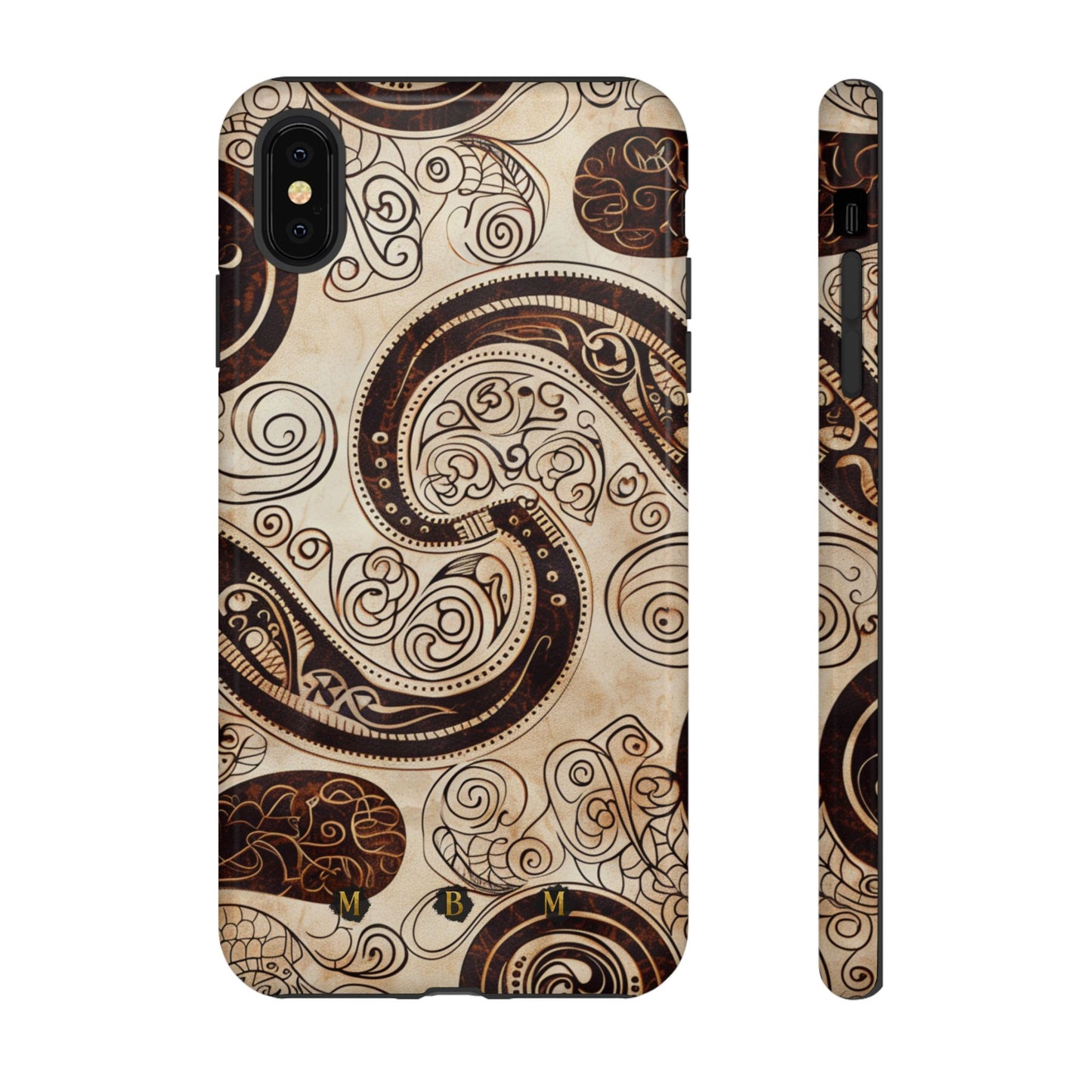 Sepia Scroll iPhone Tough Case