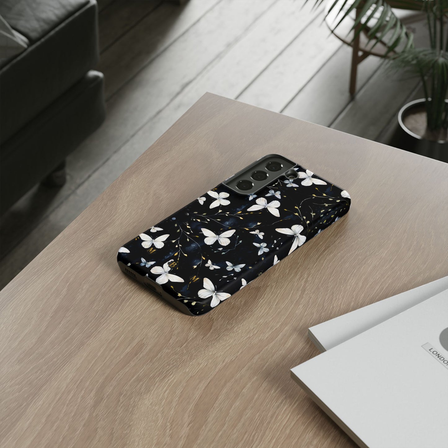 White Butterflies Samsung Galaxy S Tough Case