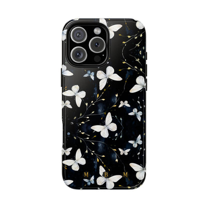 White Butterflies iPhone Tough Case