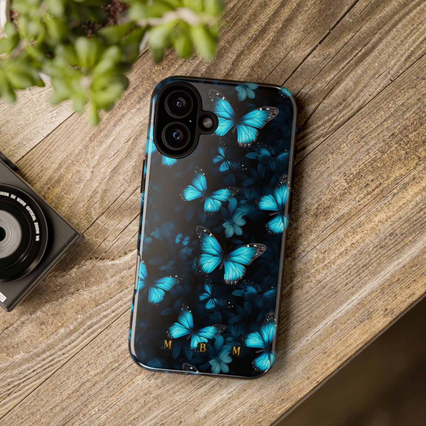 Blue Butterflies iPhone Tough Case