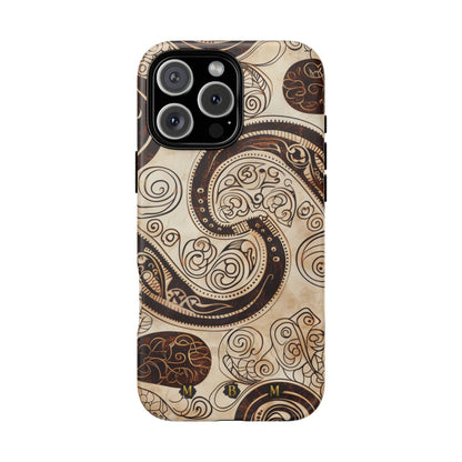 Sepia Scroll iPhone Tough Case