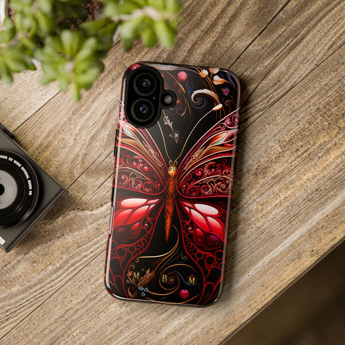 Red Butterfly iPhone Tough Case