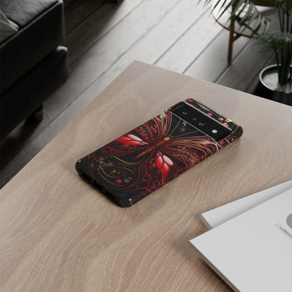 Red Butterfly Google Pixel Tough Case