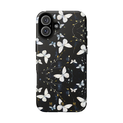 White Butterflies iPhone Tough Case