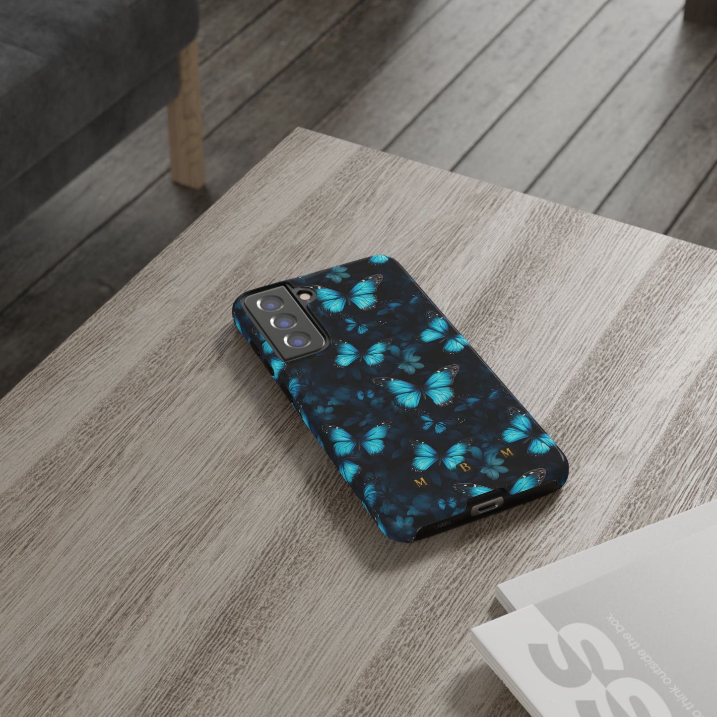 Blue Butterflies Samsung Galaxy S Tough Case