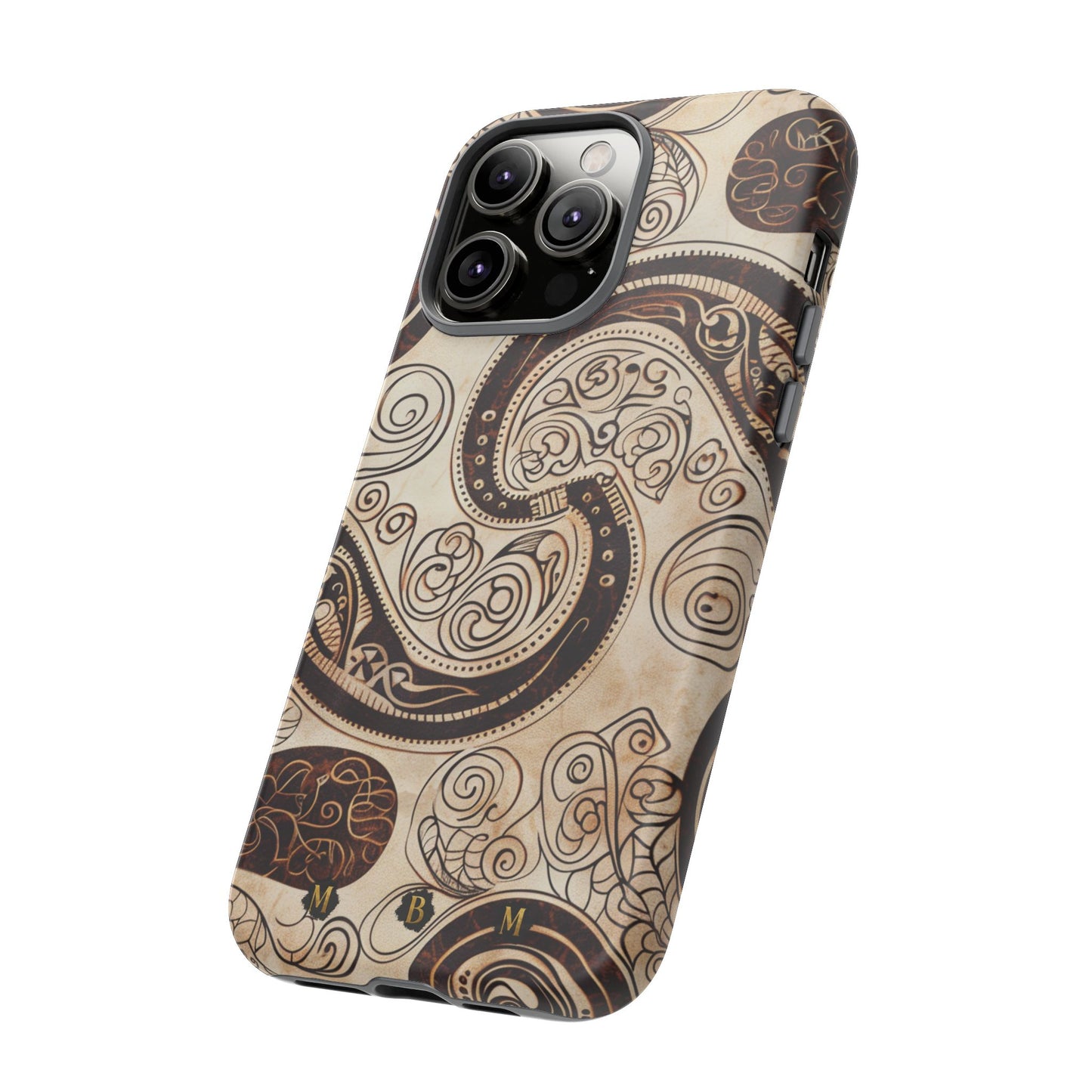 Sepia Scroll iPhone Tough Case