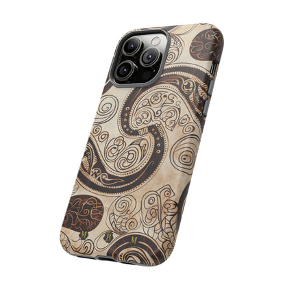 Sepia Scroll iPhone Tough Case