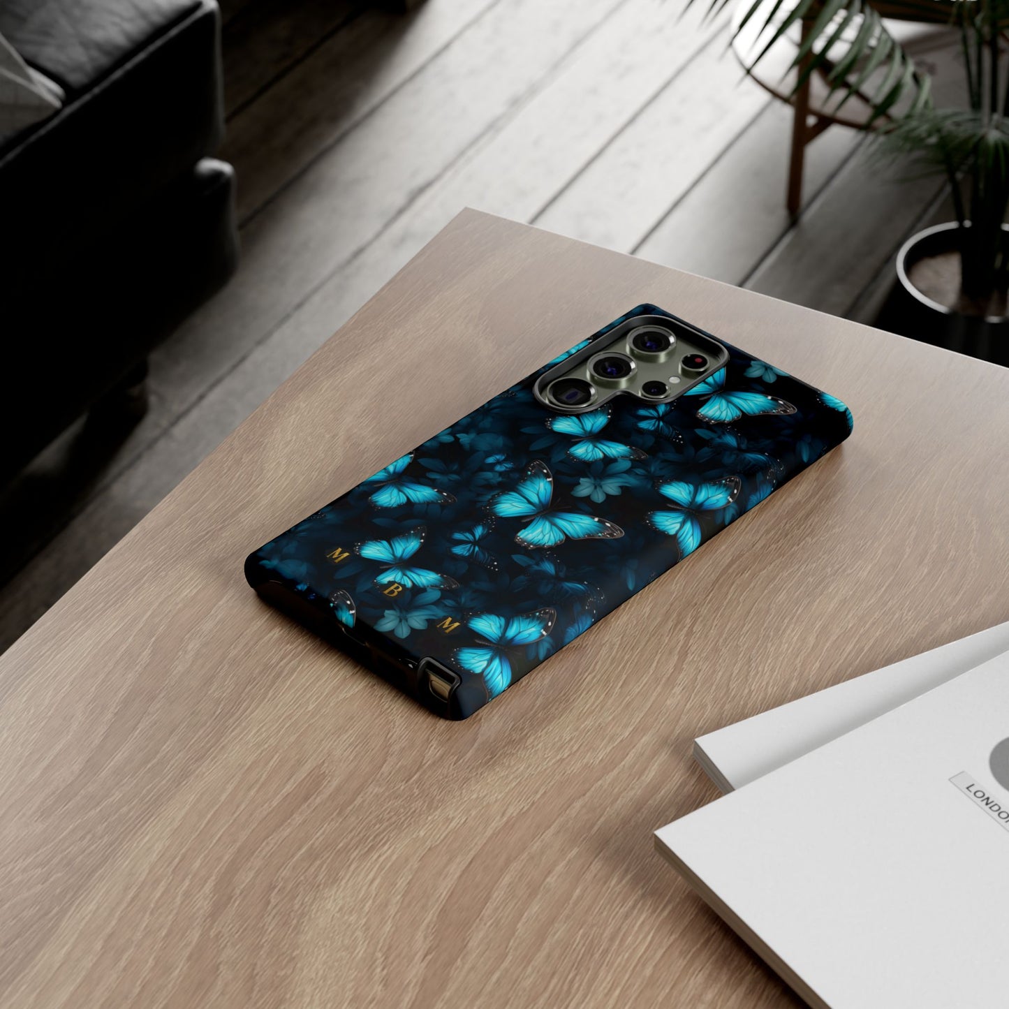 Blue Butterflies Samsung Galaxy S Tough Case
