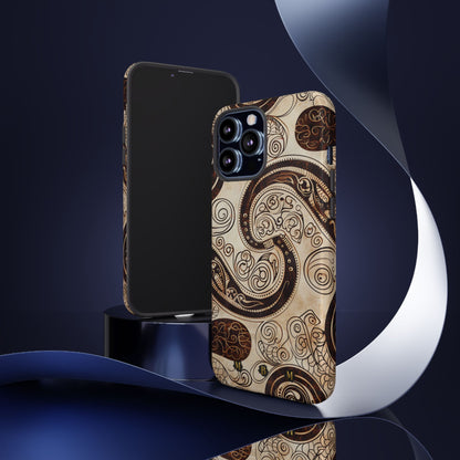 Sepia Scroll iPhone Tough Case