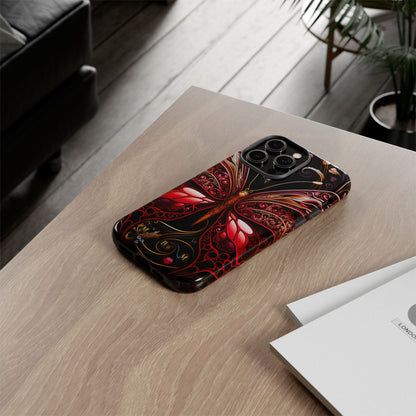 Red Butterfly iPhone Tough Case