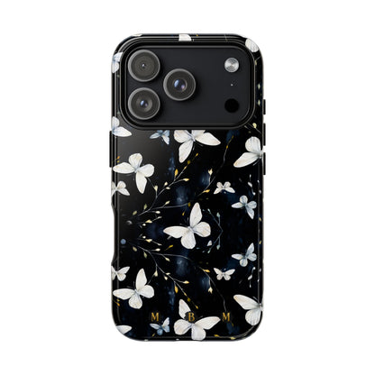 White Butterflies iPhone Tough Case