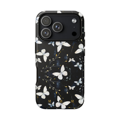 White Butterflies iPhone Tough Case