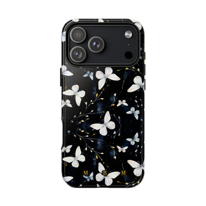 White Butterflies iPhone Tough Case