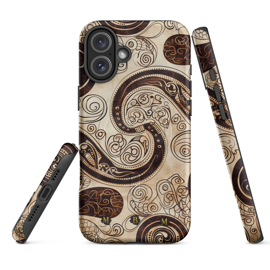 Sepia Scroll MagSafe® iPhone Tough Case